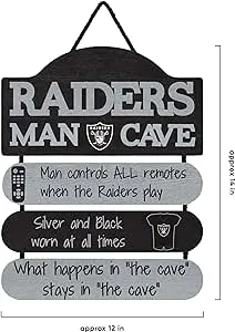 foco NFL Team Logo Mancave Man Cave Hanging Wall Sign