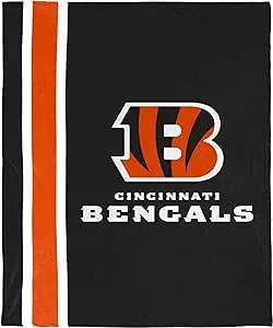 FOCO NFL Cincinnati Bengals Plush Soft Micro Raschel Throw Blanket, 50 x 60