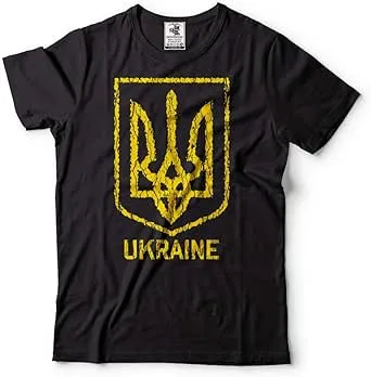 Ukrainian National T-shirt Trident Ukraine Shirt Heritage National Day Tee Mens