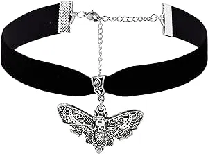 Goth Butterfly Luna Moth Choker, Goth Choker, Gothic Choker, Gothic Necklace