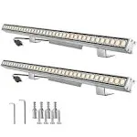 Led Wall Washer Light, 72w 3500k Daylight White Wall Led Lights 3.2ft 3850lm, IP67 Waterproof Led Wall Washer Light Bar for Church Landscape Yard Garden Building Lighting Projects (2 Pack)