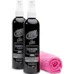 Quick N Brite Screen Cleaner Kit with Cloth for LED & LCD TVs, Computer Monitors, Laptops, iPads, and More, 8 oz, 2-Pack