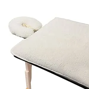 ForPro Premium Fleece Massage Pad Set, Extra Soft, Hypoallergenic, for Massage Tables, Includes Pad and Face Rest Cover, 31” W x 72” L