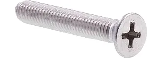 Machine Screw, Flat Head, Phillip Drive #10-32 X 1-1/4in Grade 18-8 Stainless Steel 25PK