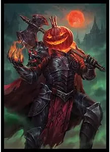 Fantasy North - The Pumpkin King - 100 Smooth Matte TCG Trading Card Sleeves - Fits Magic MTG Commander Pokemon and Other Card Games - Playing Card Sleeves