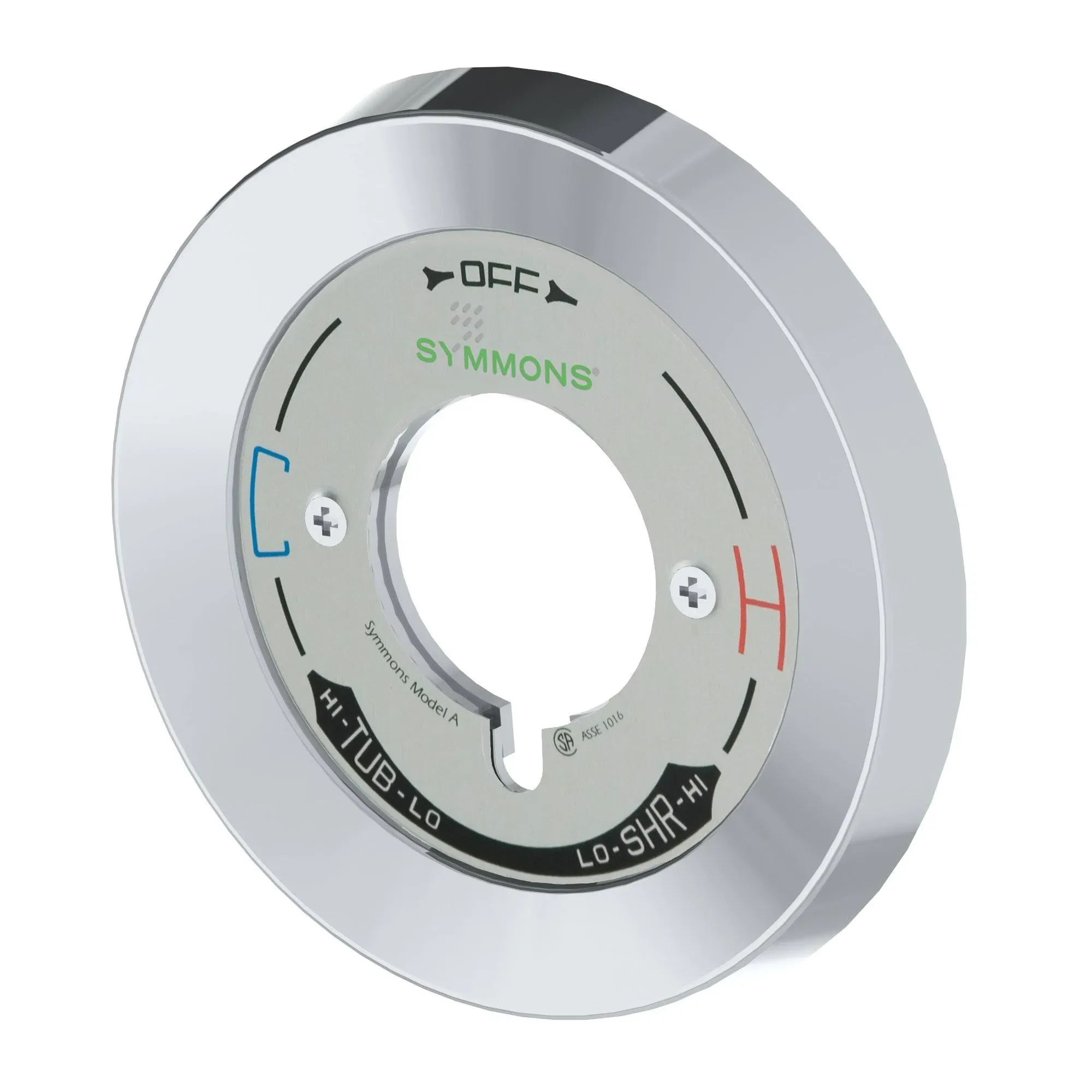 Symmons T-27-ESC-A Chrome Replacement Dial &amp; Face Plate For Escutcheon