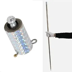 Magic Pocket Staff for Professional Magician Stage Portable Pocket Art Employee Magic Accessories (110cm Silver)