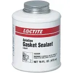 Loctite Aviation Gasket Sealant, 1 Pt, Brush Top Can, Brown - 1 per EA