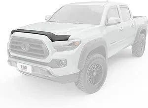 EGR 305085 SuperGuard Hood Guard Bug Deflector Protector, Matte Black Finish, Compatible with Select 2016 to 2023 Toyota Tacoma All Cabs Models