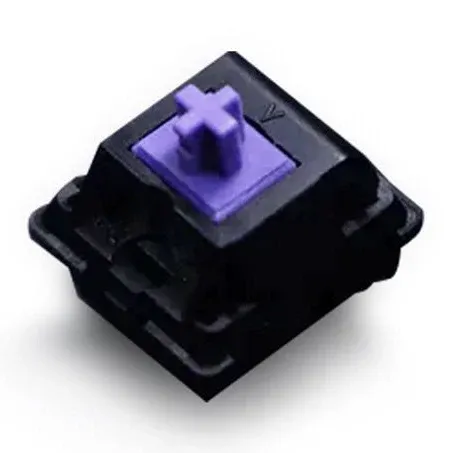 Linear Switches, Creamy Purple Stem L4 Linear Switch 67g, 5 Pins Smooth Lubed Switches for Mechanical Keyboards (DUROCK L4 Smokey, 70pcs)