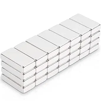 28 Pack Neodymium Small Retangular Magnet Bar, Extra Strong Neodymium Bar Magnets Heavy Duty, Small Powerful Magnets for Crafts Kitchen Tool Storage Science Office, 20x10x5mm