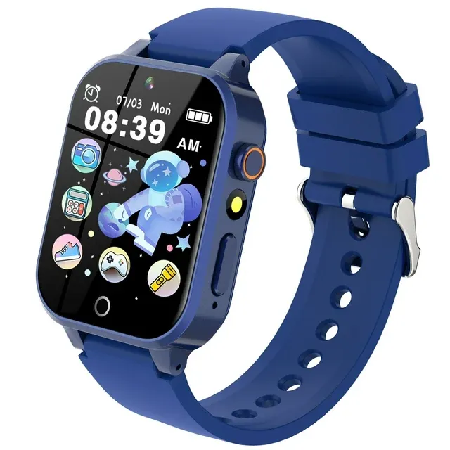 SZBXD Smart Watch for Kids, Boys Girls Kids Smart Watch with 26 Puzzle Games 6 Languages Camera Music Video Player Pedometer Torch Educational Toys,Birthday Gifts for Children 4+ Years(Blue)