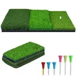 NEWCARE 3-in-1 Foldable Grass Mat Tri-Turf Practice Training Aid Batting Mat