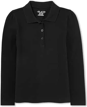 Girls Uniform Pique Polo - Black