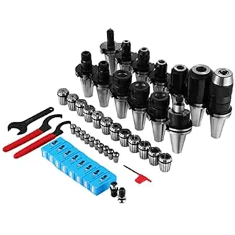 VEVOR Collet Set CAT40 ER32 CAT40 ER16 Spring Steel Collet Chuck Tooling Package for Milling Machine