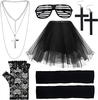 80s Women's Costume Outfit Accessories Set