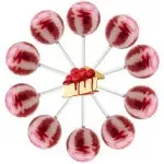 10ct Cherry Cheesecake Cream Swirl Lollipop Bag