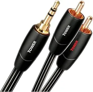 AudioQuest Tower 3.5mm to RCA Cable (Black) - 1.9ft