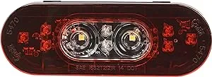 Grote 54672 6" Oval LED Stop Tail Turn Lights with Integrated Back-Up - Male Pin Termination