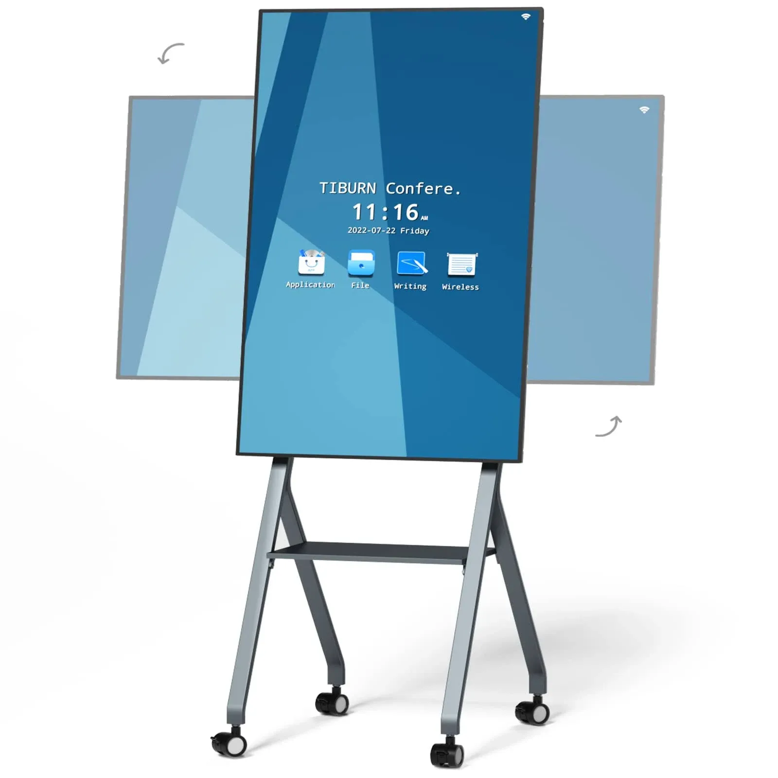 TIBURN Smart Whiteboard 55\" 4K UHD Rotating Nano Capacitive Smartboard