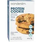 Wonderslim Protein Cookie, Chocolate Chip, Keto friendly, Low Carb, Gluten Free (7ct)