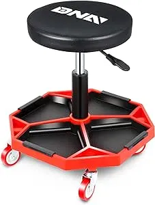 DNA Motoring Pneumatic Garage Seat Rolling Mechanic Stool