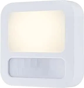 GE 40865 LED Motion Sensor Night Lights, 1 Pack, White 20 Lumens