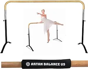 Ballet Barre Portable for Home or Studio, Height Adjustable Bar for Stretch, Pilates, Dance or Active Workouts, Single or Double Bar, Kids and Adults