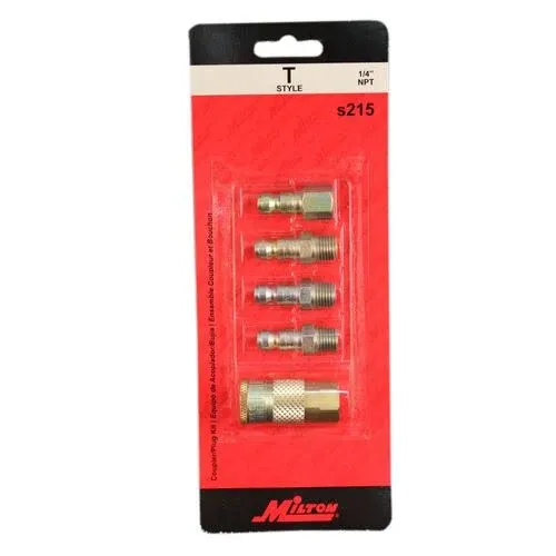 Milton 5 Piece T-Style Coupler Kit