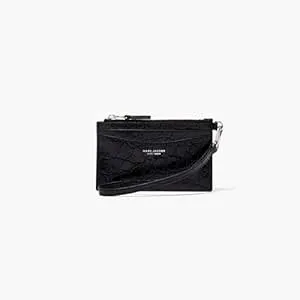 Marc Jacobs The Slim 84 Croc-Embossed Top Zip Wristlet Wallet