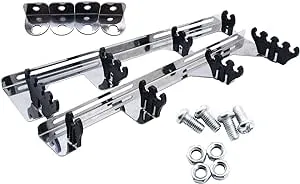 Chrome Linear Spark Plug Wire Separators Divider Loom with Black Valve Cover