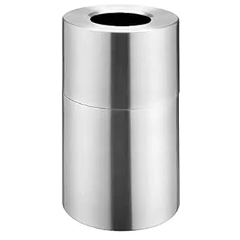 Global Industrial Aluminum Round Open Top Trash Can