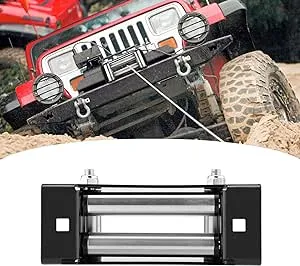 Wsays Winch Roller Guide Fairlead 6" (152.4 mm) Roller Cable Guide for 4000-5500 LBS UTV Winches