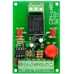 ELECTRONICS-SALON Panel Mount Momentary-Switch/Pulse-Signal Control Latching SPDT Relay Module,12V