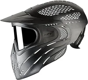 JT Premise Total Headshield Paintball Goggle with Single Lens, Black