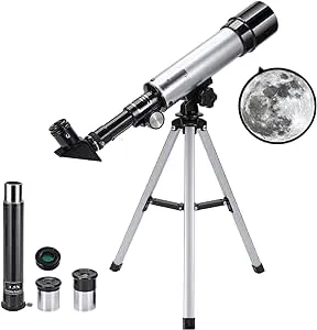 Merkmak Telescope for Kids &amp; Beginners, Kids Telescope 50mm Aperture 360mm AZ...