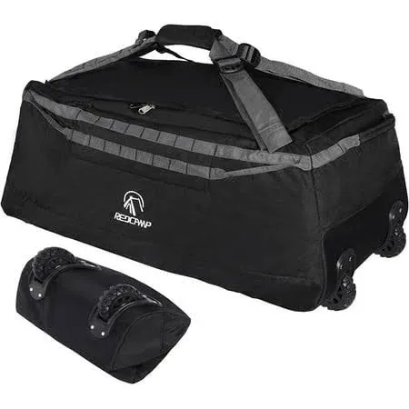 REDCAMP 85L/120L/140L Foldable Duffle Bag with Wheels, Large Travel Duffel Bag