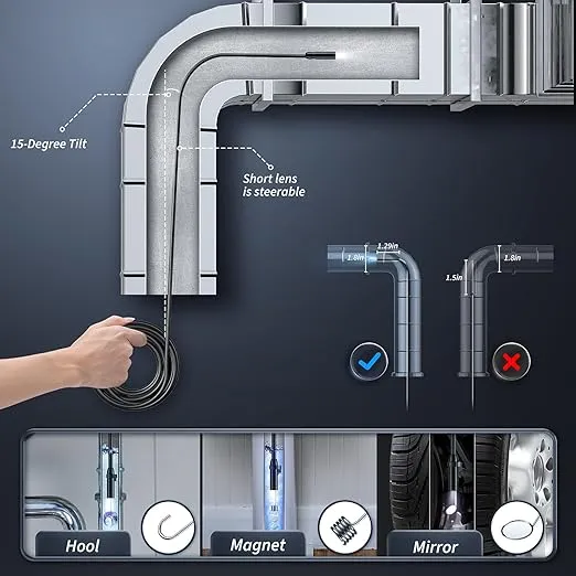 MugEasy Endoscope Camera with Light