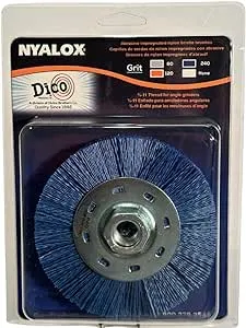 Dico 7200079 Wheel Brush, 4-1/2 in Dia, 5/8-11 Arbor/Shank, Nyalox Bristle