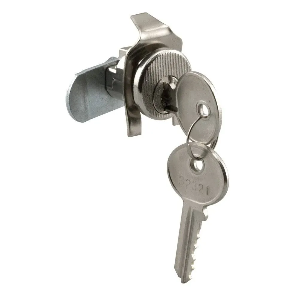 Prime-Line S 4133 Mailbox Lock – Replacement, Multipurpose Mailbox Lock for Several Brands – ILCO 1003M Keyway, Opens Counter-Clockwise with 90º Rotation, Nickel Finish (1 Set)