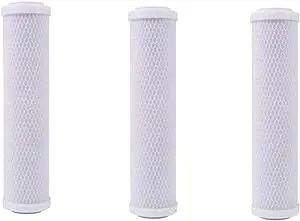 3 X Universal 10 inch Carbon Block filter cartridge for Whole House Filter - 5 m