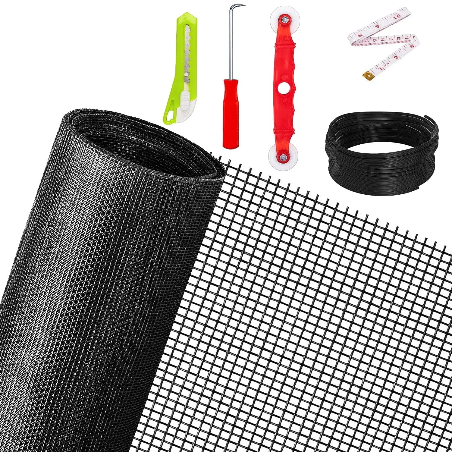 Ouskr Replacement Window Screens Kit 48X118 Inch Durable Window Screen Mesh f...