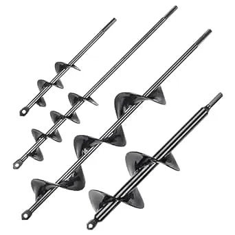 VEVOR Auger Drill Bit for Planting, 1.6 x 16.5 inch Garden Auger Drill Bit, Spiral Drill Bit for Bulbs Planting & Holes Digging, 3/8" Hex Drive Drill