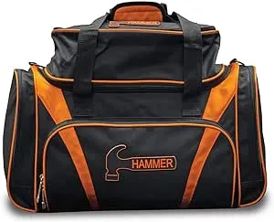 Hammer Bowling Products 2 Ball Deluxe Tote Bowling Bag - Black/Orange