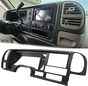 Ecotric Double DIN Dash Panel Compatible with 1995-2002 GM Truck SUV Radio Stereo Wire Harness Trim Bezel Kit at MechanicSurplus.com