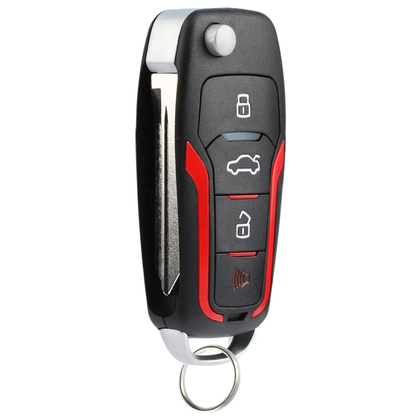 KeylessOption Keyless Entry Car Remote uncut Ignition Fob Flip Key For Ford