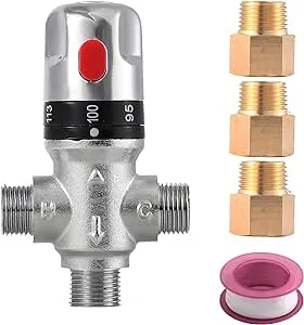 TreMax Thermostatic Mixing ValveShower Water Mixing Valve With 1/2“G to 1/2‘’...