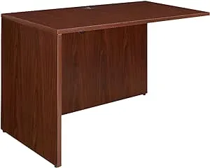 Lorell Essentials Series Return Shell - 41.6" x 23.6" x 29.5" - Finish: Laminate, Mahogany - Leveling Glide