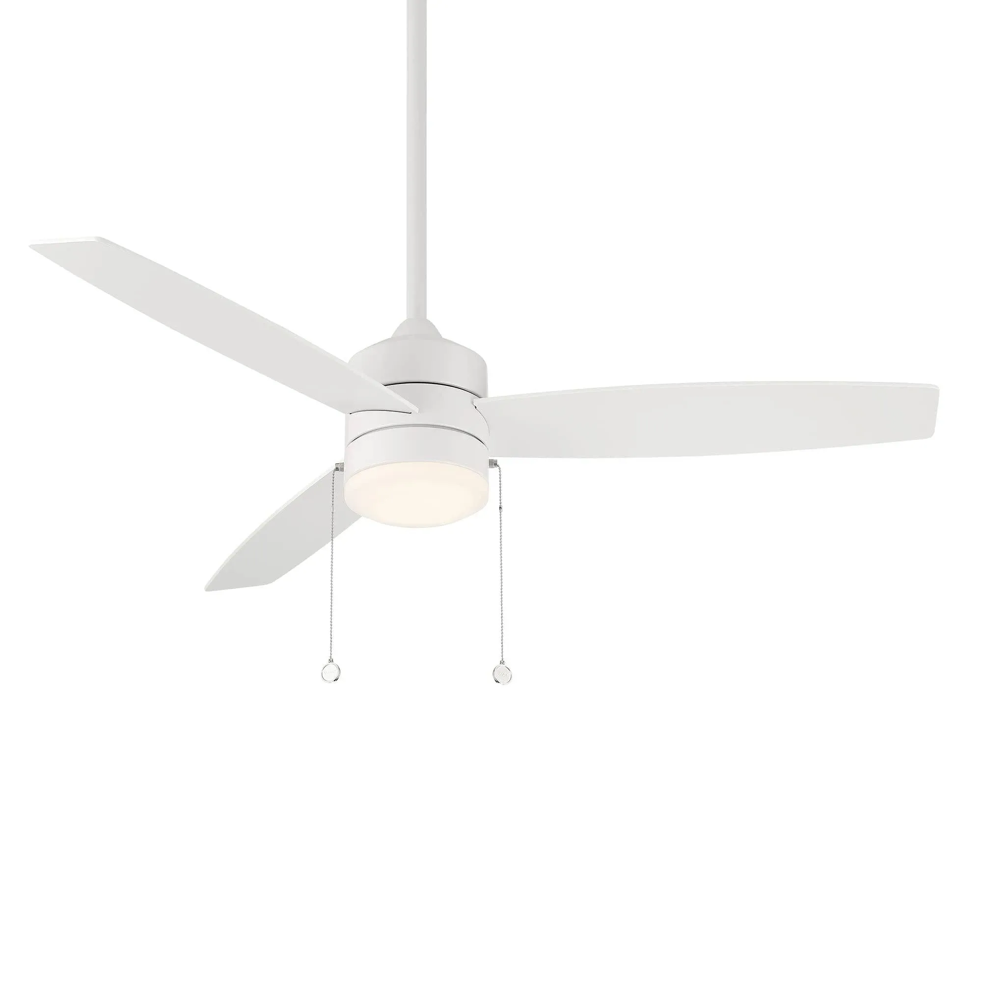 WAC Lighting Atlantis Ceiling Fan with Light, Matte White, F-072L-MW