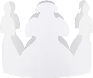 Hygloss White Paper Crowns Customizable-Durable Party Hats-Made in USA-144 Pack, 144 Pieces, Count